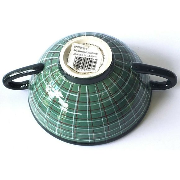 SAKURA Fiddlestix Snowman Portraits FILL-A-BOWL Candy Dish Bowl with LID winter - Picture 11 of 12